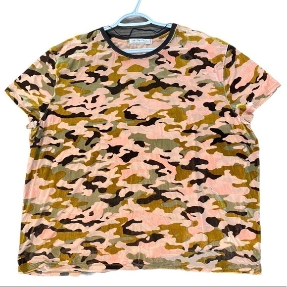 Free People We The Free Camouflage T-Shirt size L - Picture 4 of 5